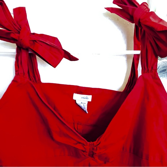Odille summer cute cotton red top size 4 - Picture 2 of 5